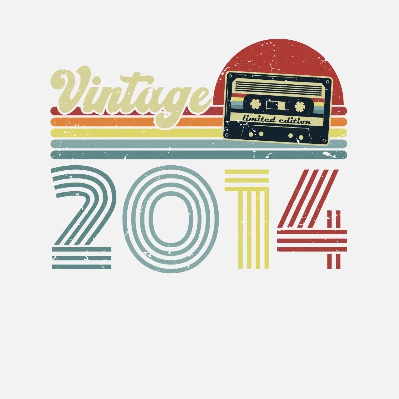 Millésime 2014 Vintage Anniversaire Rétro