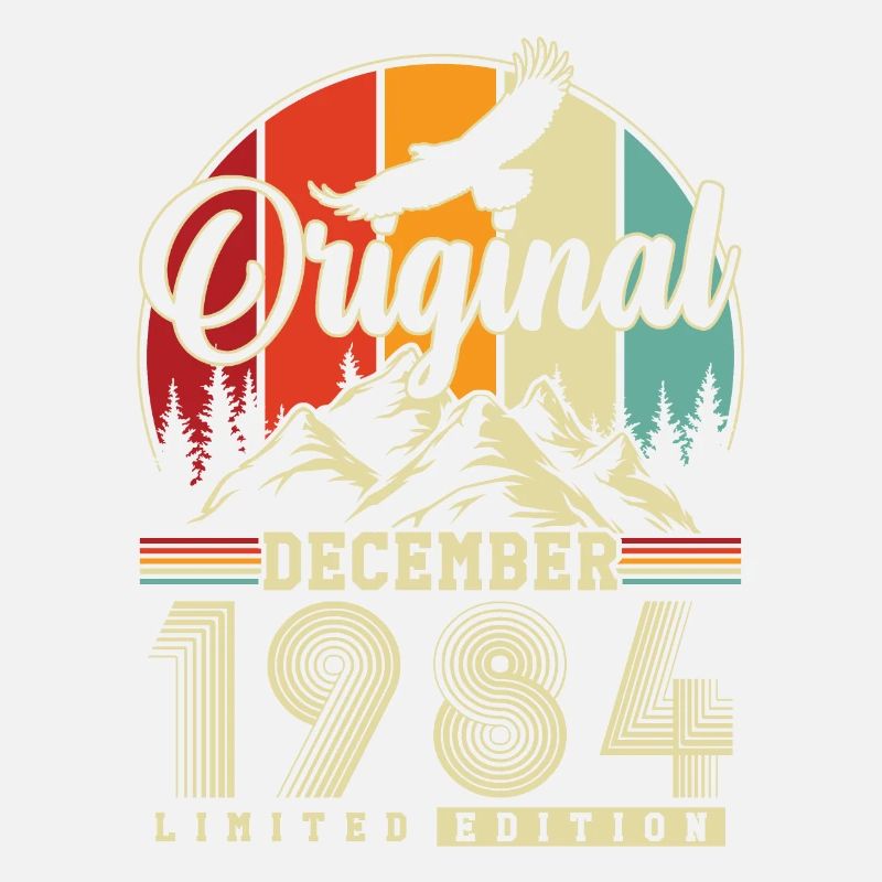 Original Décembre 1984 Vintage Anniversaire