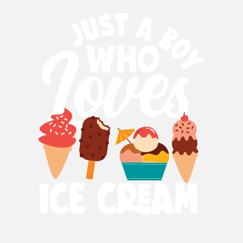 Ein Junge Der Eis Liebt - Eiscreme Fan