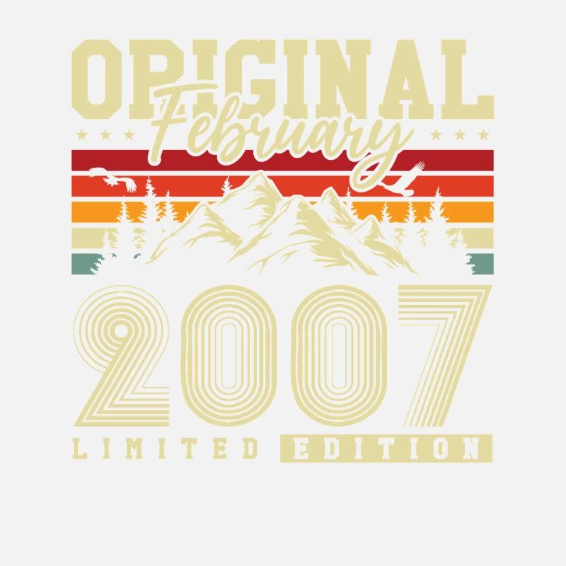 Original Février 2007 Vintage Anniversaire Rétro