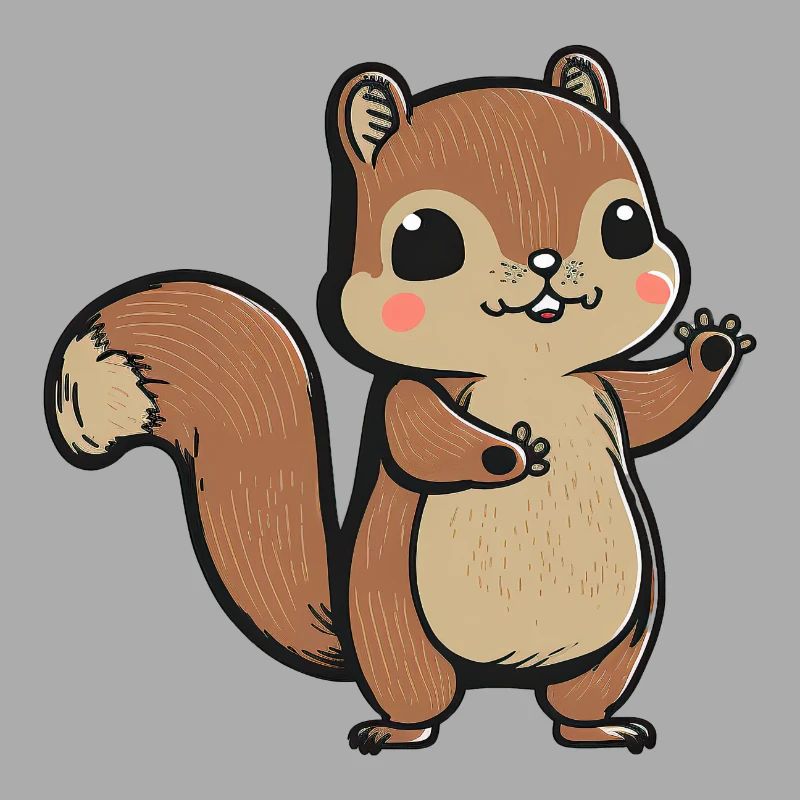 Kawaii Eichhörnchen, Hörnchen, Backenhörnchen