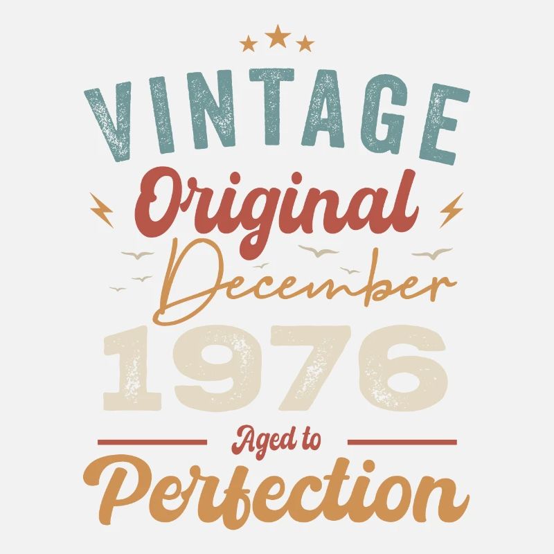 Vintage Geburtstag - Dezember 1976 - Geschenkidee