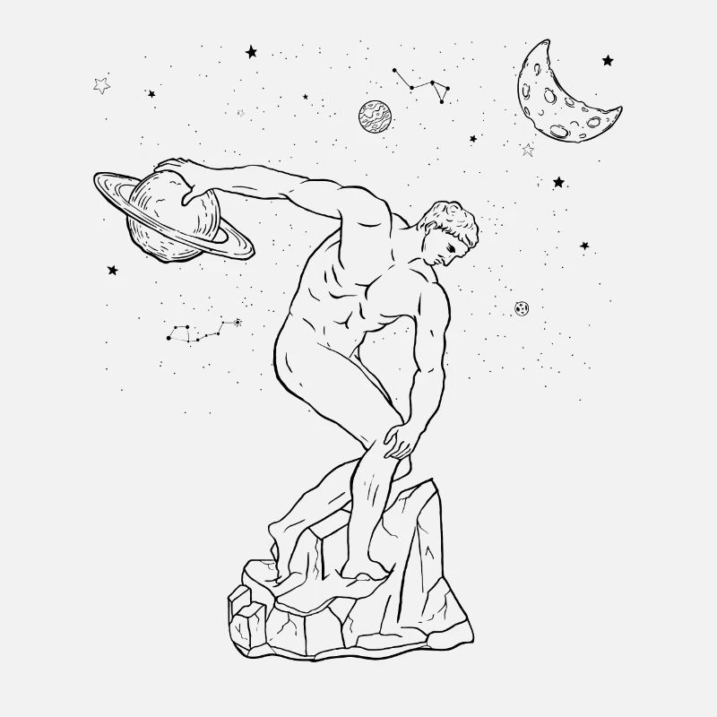 Discobolus esthétique céleste par Myron Planet