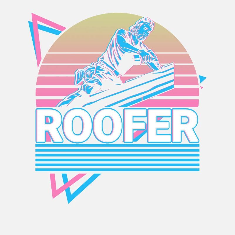 Roofer Roofing Retro Gift