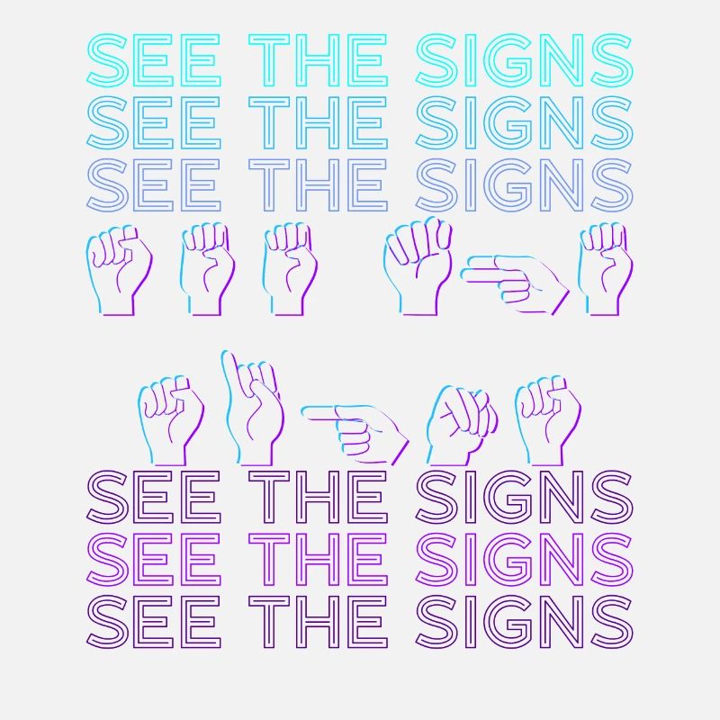 Gebärdensprache ASL See The Signs Retro