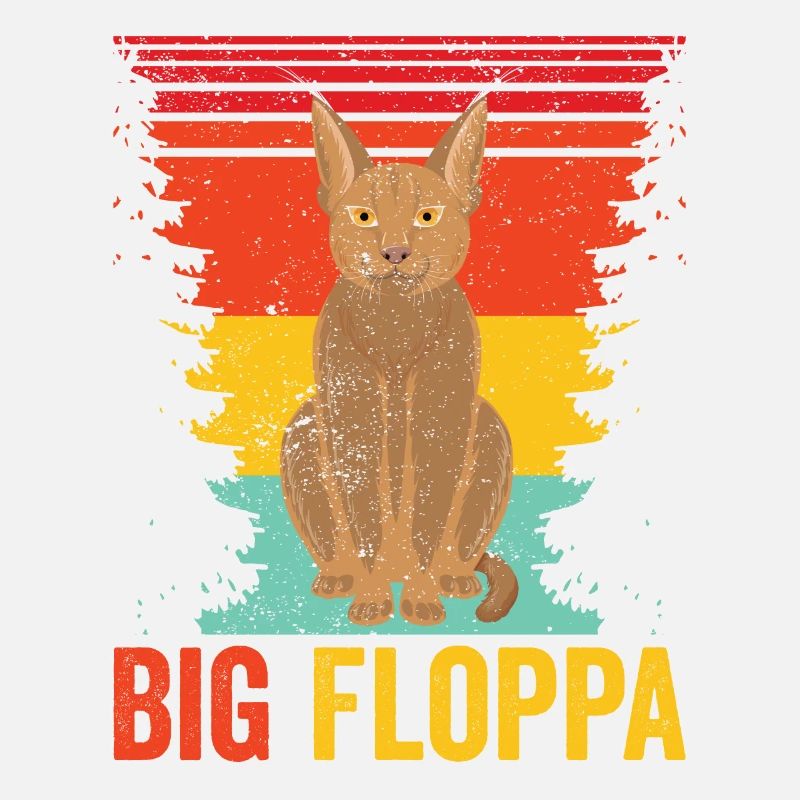Big Floppa Karakal Katze Meme Retro