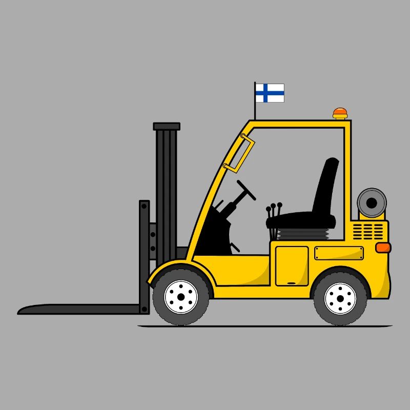 Chariot élévateur à fourche drapeau Finlande