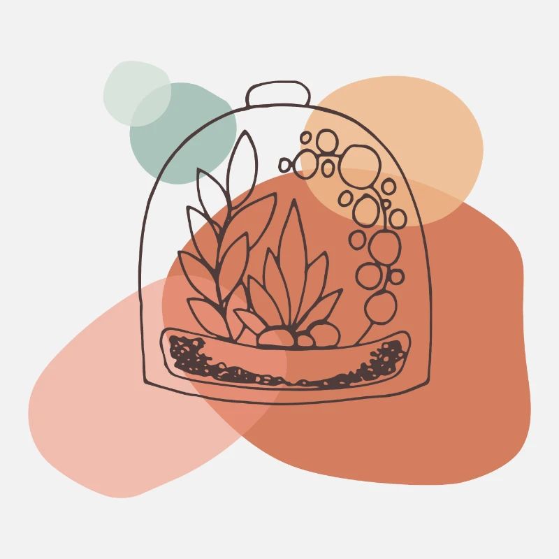 Terrarium Line Art