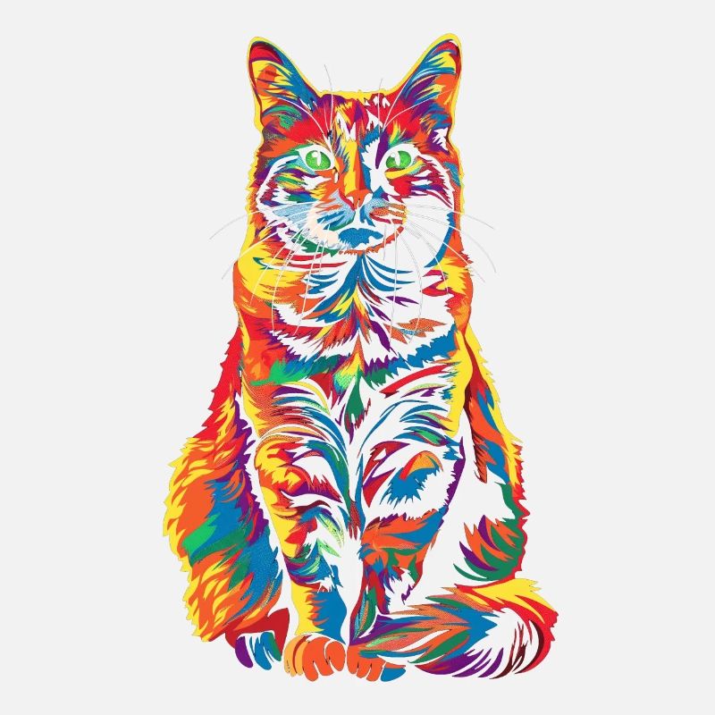 Orange Katze Tabby Katze Popart