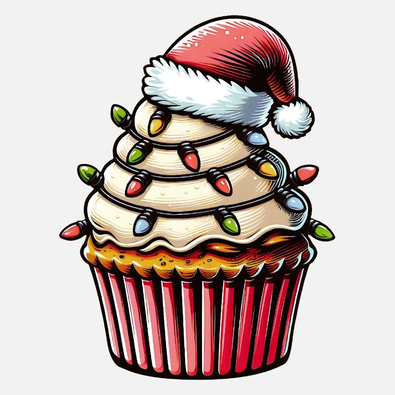 Cupcake Baking Baker Christmas Hat Xmas