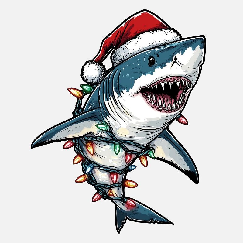 Chapeau de Noël requin Noël