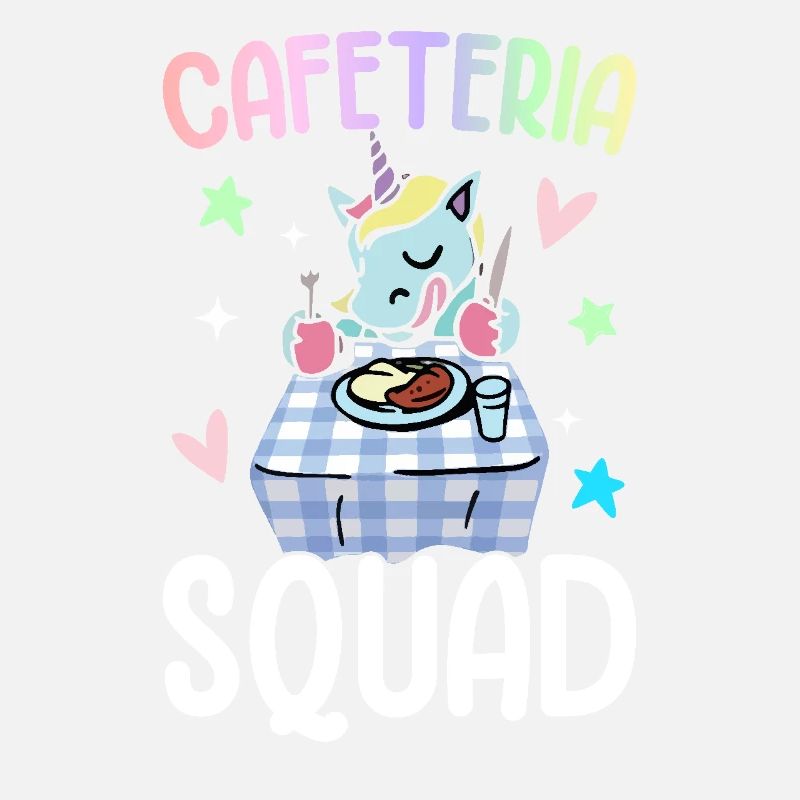 Cafétéria Escouade Cafétéria Équipage Déjeuner Dame Graphique