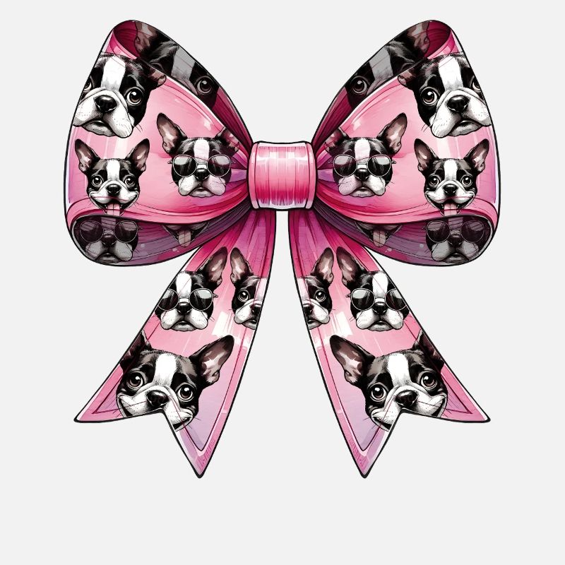Coquette Bow Boston Terrier Chien Maman