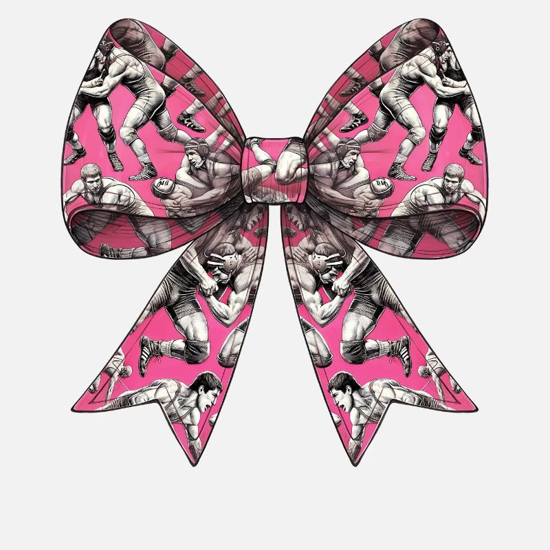 Coquette Bow Ringer Wrestling Pattern Mom