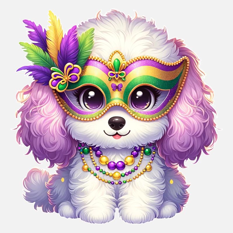 Mardi Gras Poodle Design