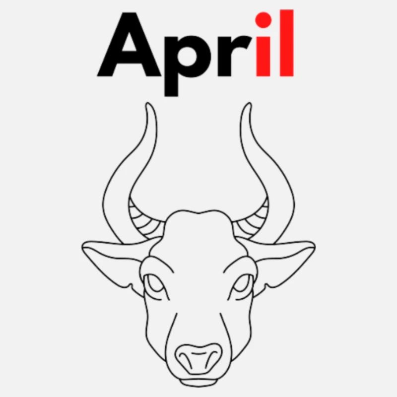Month with his Astrological sign Taurus/April