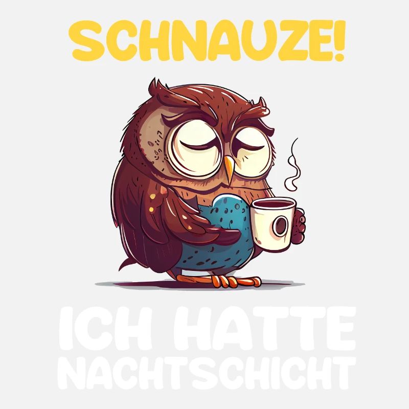 Schnauze! Ich hatte Nachtschicht Kaffee Eule