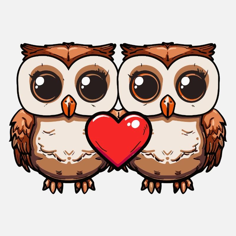 Eule Paar Valentinstag