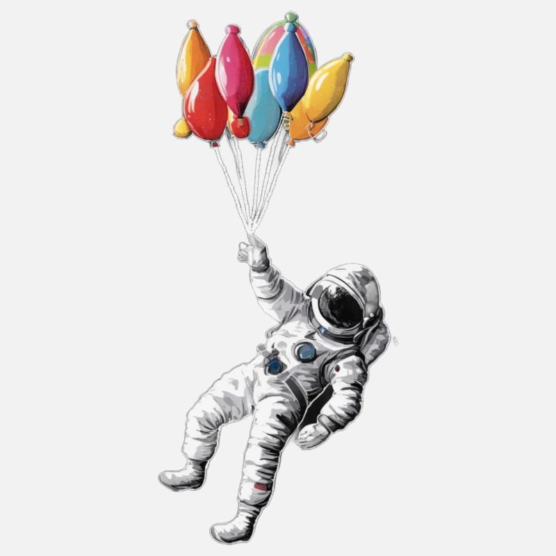Astronaute avec des ballons