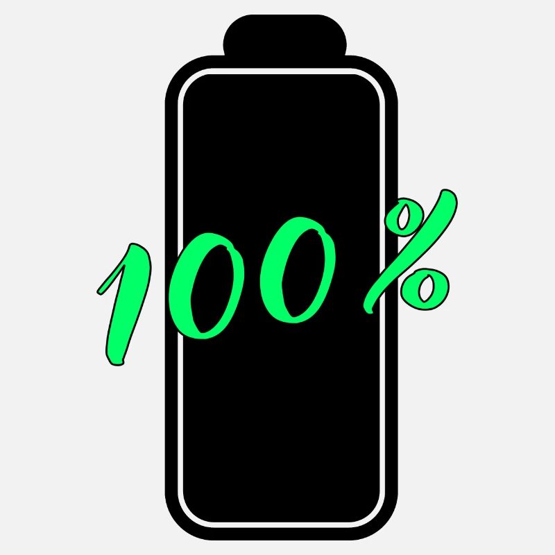 Batterie hat 100% volle Energie