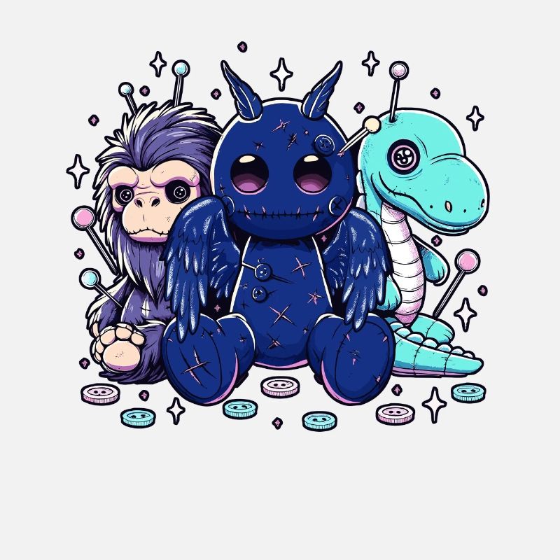 Cryptides gothiques pastel kawaii