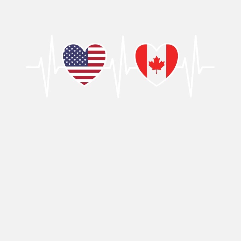 Drapeaux des États-Unis et du Canada Drapeau canadien
