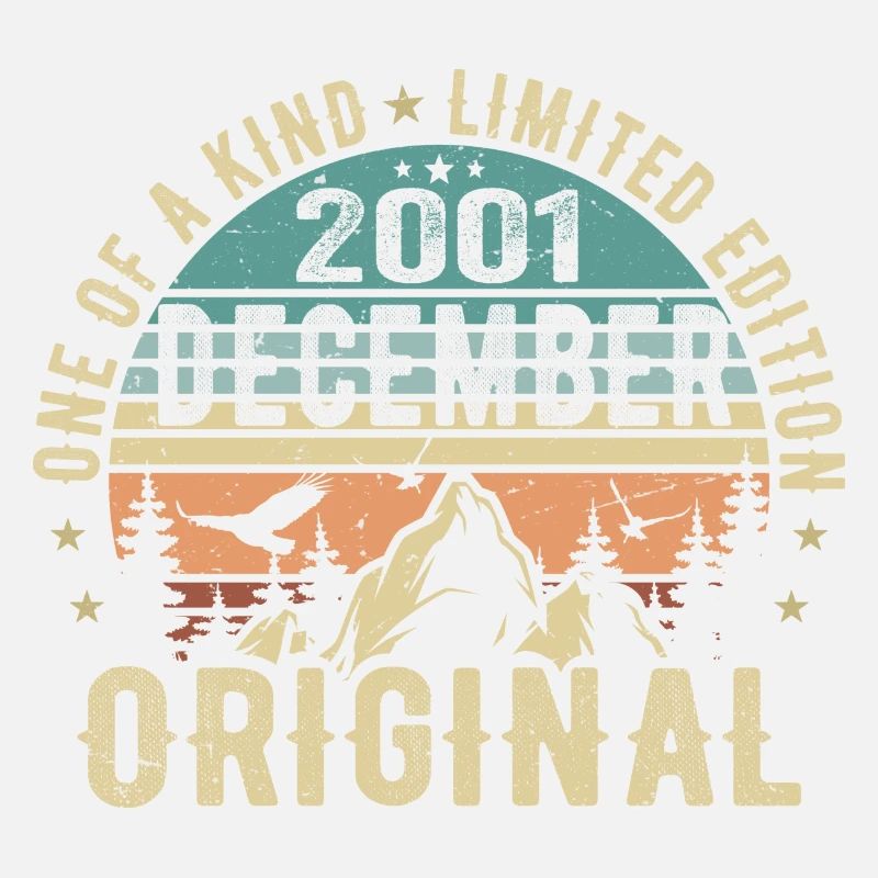 Légendes Anniversaire Décembre 2001 Naissance Cadeau