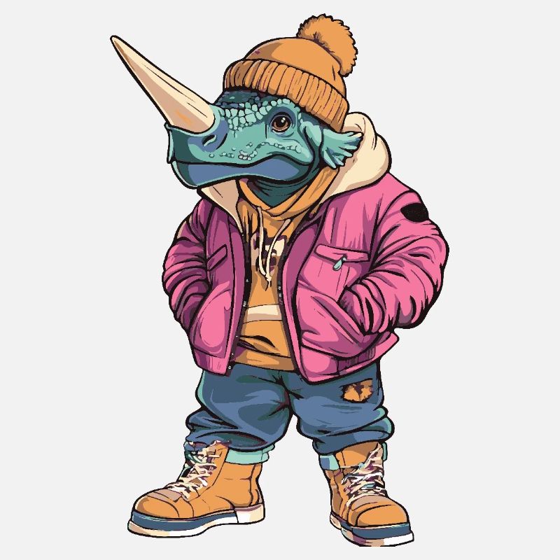 Dinosaurier triceratops Lustig Winter