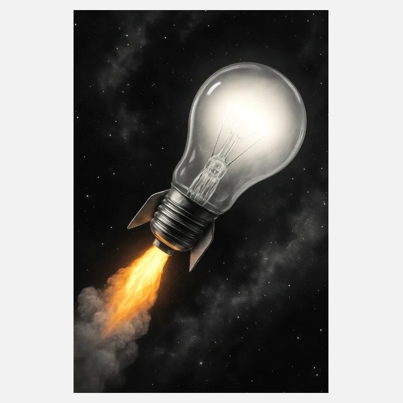 Raketengetriebene Bright Idea