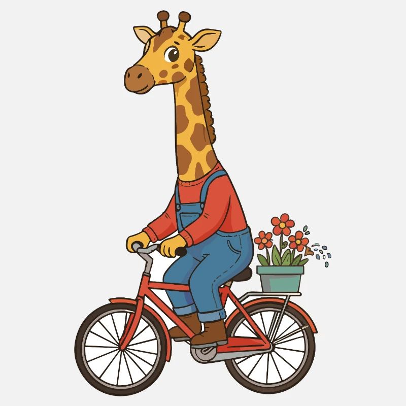 Whimsical Giraffe Rider Design