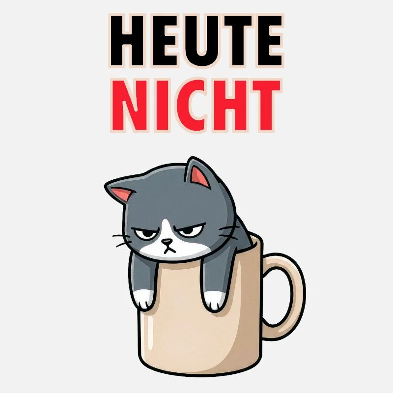 Not Cat Today - Funny Coffee Office Meme