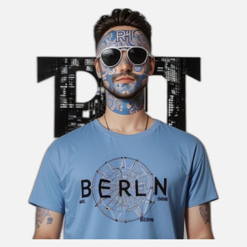 Raver in Berlin mit blauenTattoos
