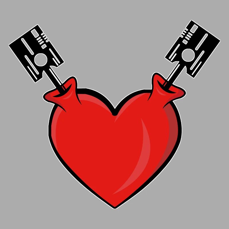 Heart Engine Piston 4 stroke car gift tuning car