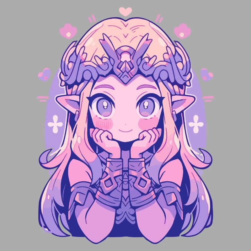 Princesse Chibi mignonne - Conception de conte de fées mignon