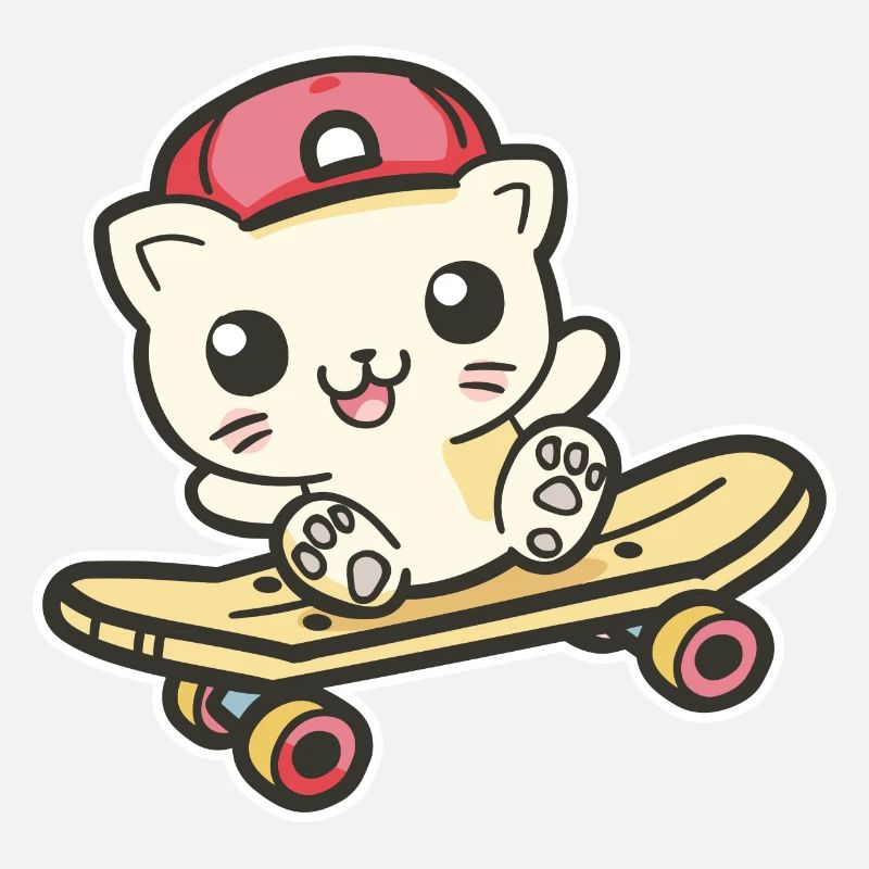 Skateboarder Katze