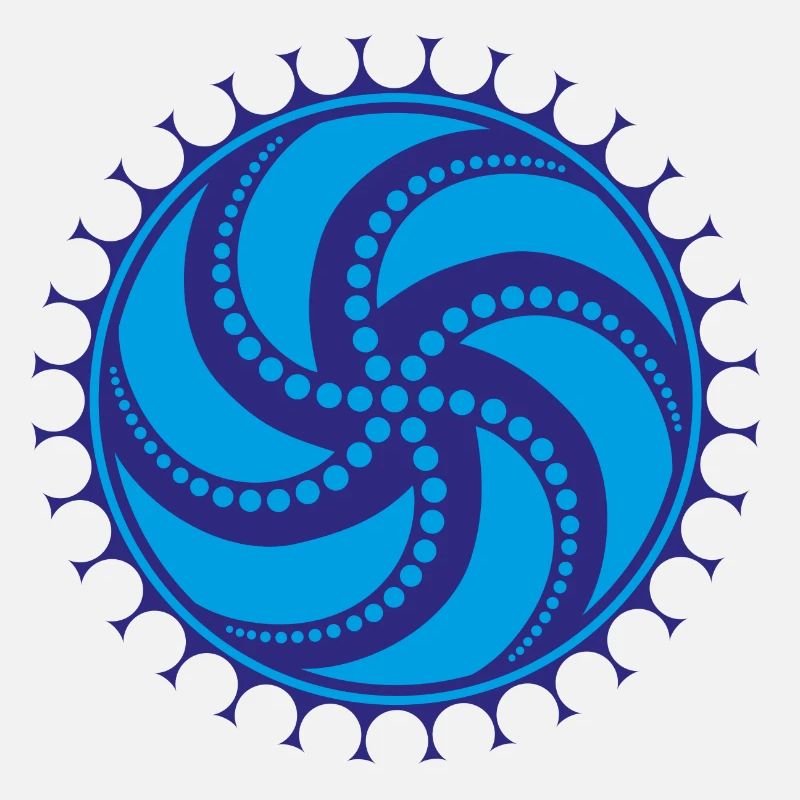 Sun wheel (blue)