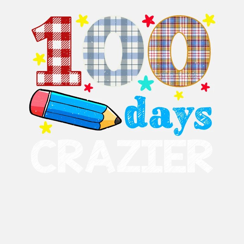 Plaid 100th Day Crazier 100 jours d’école