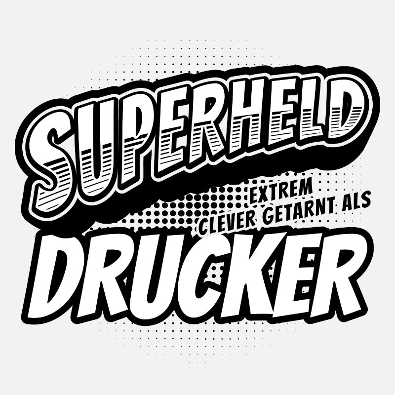 Superheld, clever getarnt als Drucker