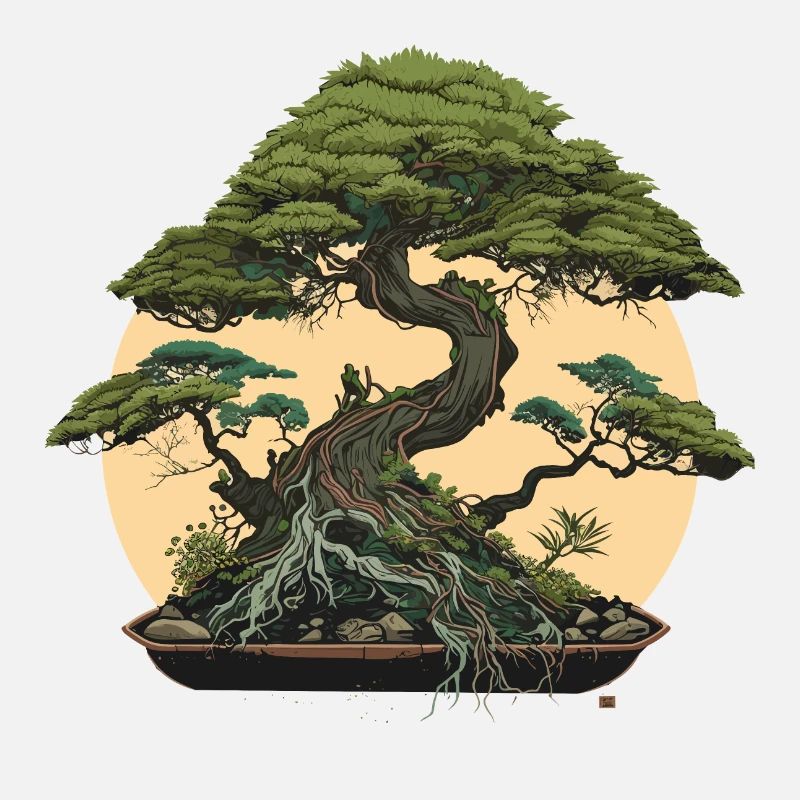 Mondschein-Bonsai-Baum