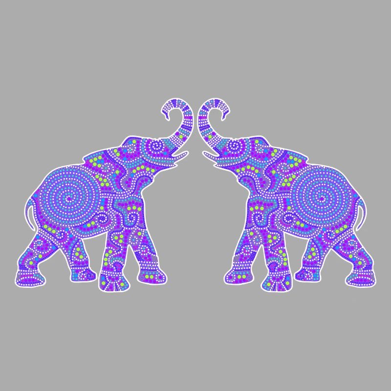 Wonderful Dot Work - Two ELEPHANTS 1
