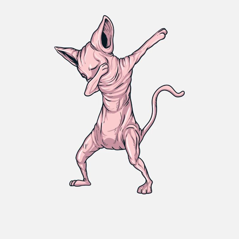 Sphynx cat dabbing cool et tendance