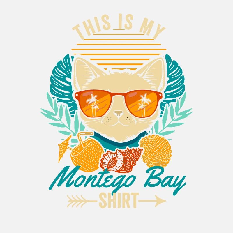 Ceci est mon Montego Bay Shirt Cool Retro Cat