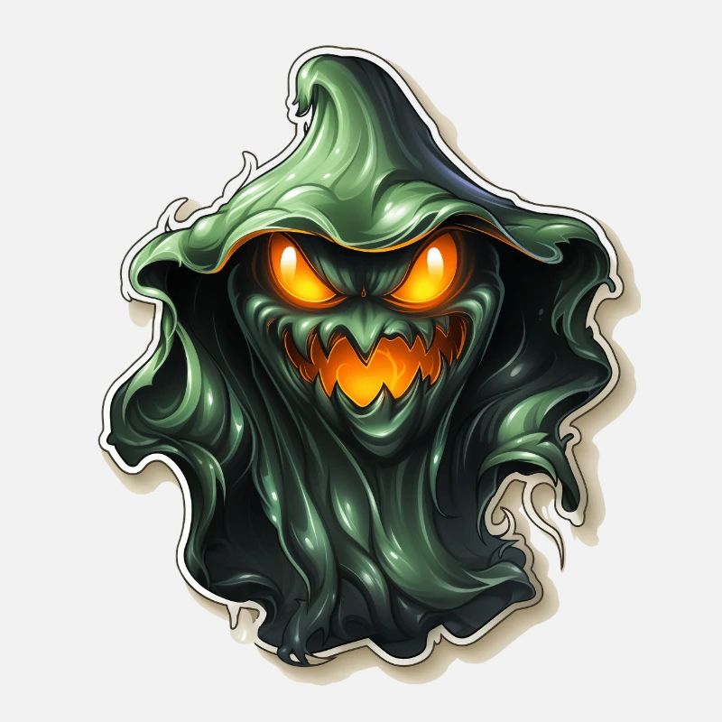 Ghost Lover Cartoon Style Halloween Ghost Spooky