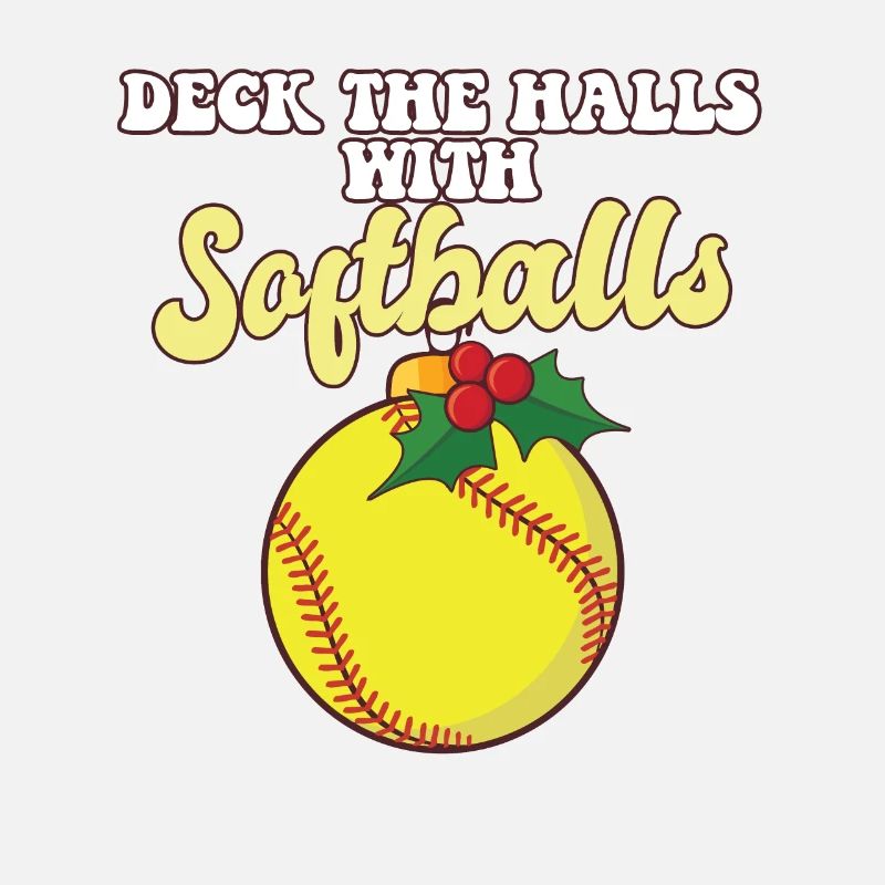 Deck The Halls With Softball Player Catcher