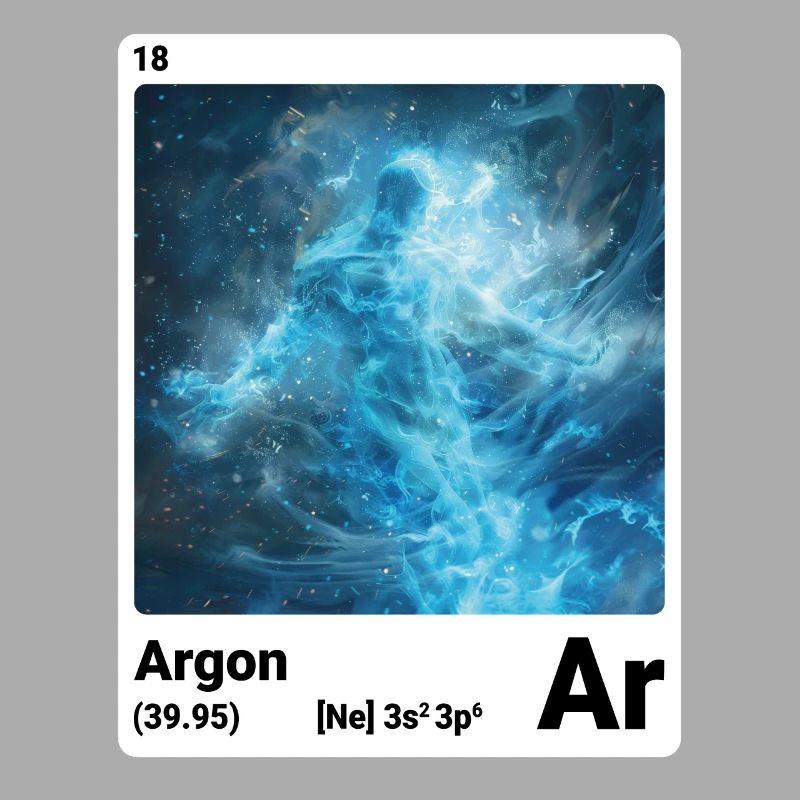 Argon - Ar - chemisches Element Periodensystem 018