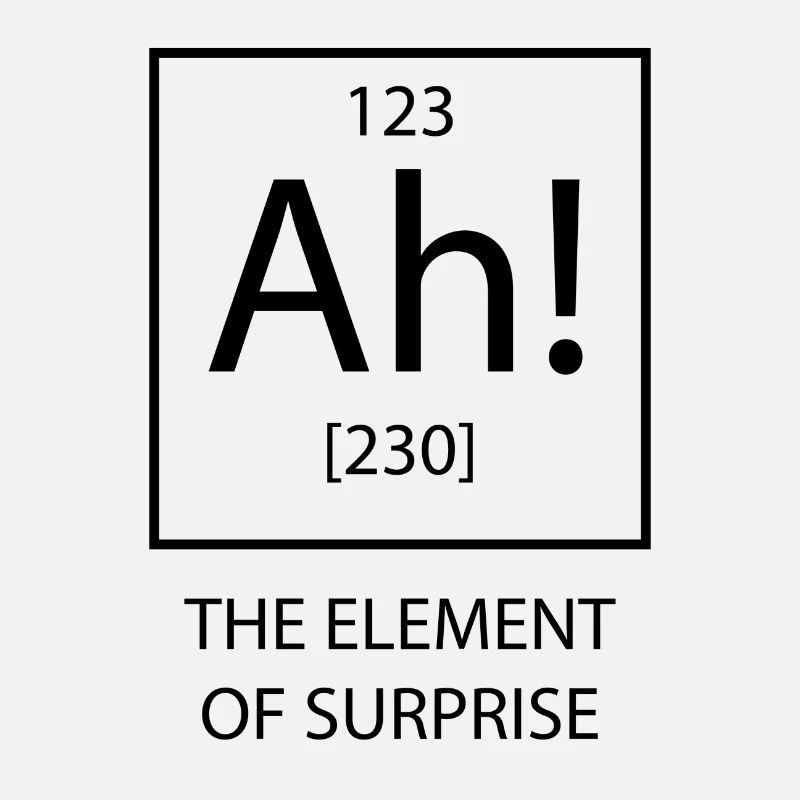 Ah le cadeau de chimie Element of Surprise