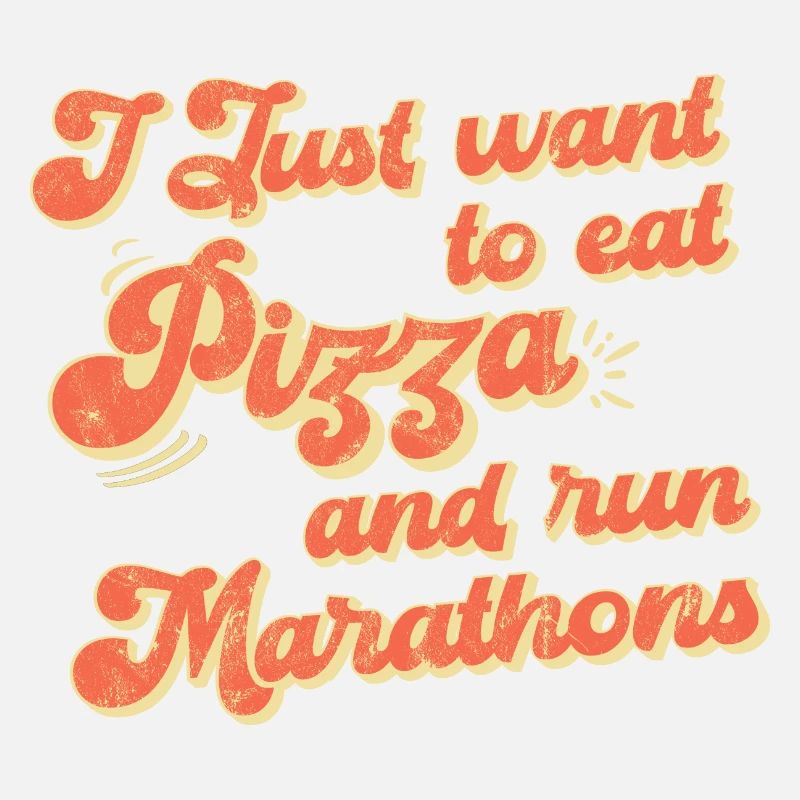 Pizza Und Marathon Läufer Laufen