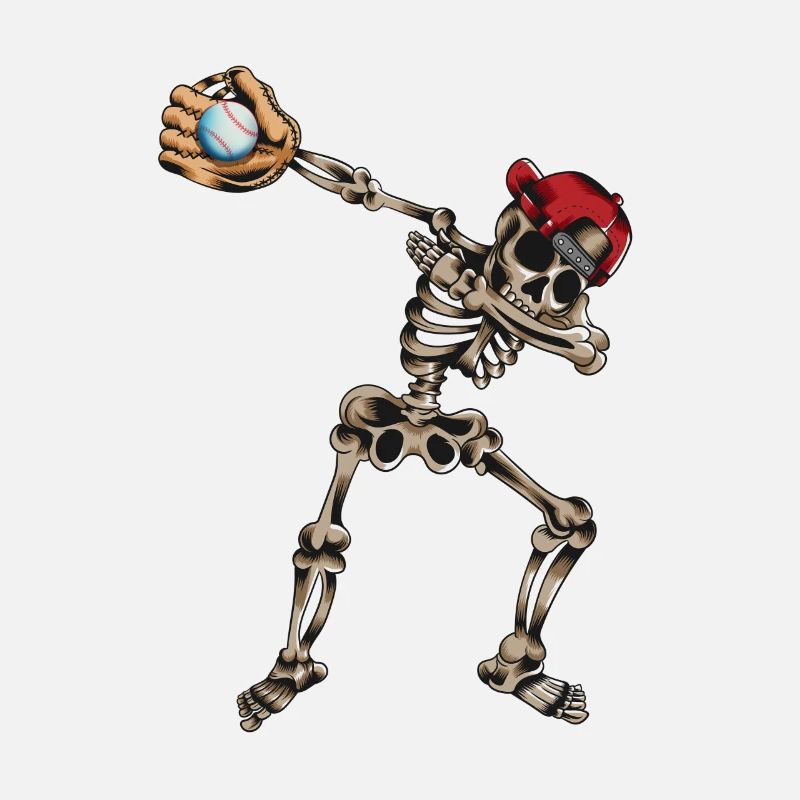 Skeleton Baseball Baseball Gant De Baseball Danse Dabbing