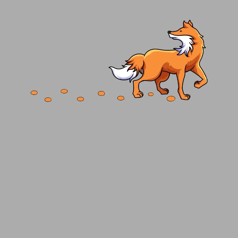 Fox Lover Fox suit le sentier Foxes Footprints