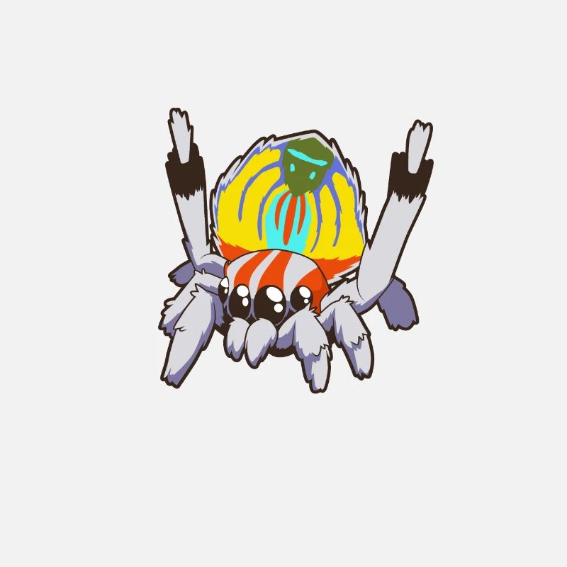 Araignée paon kawaii